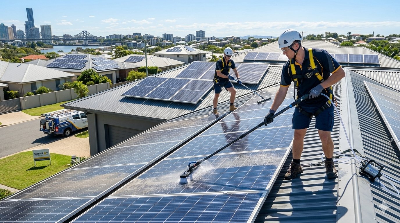 Solar panel roof cleaning Australia